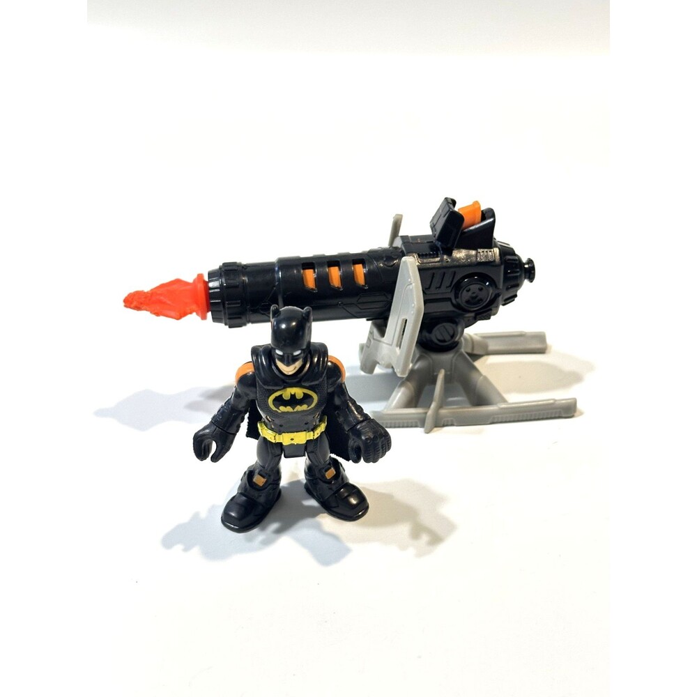 Fisher-Price Imaginext DC Super Friends Heat Fire Blast Batman Figure CHEWED